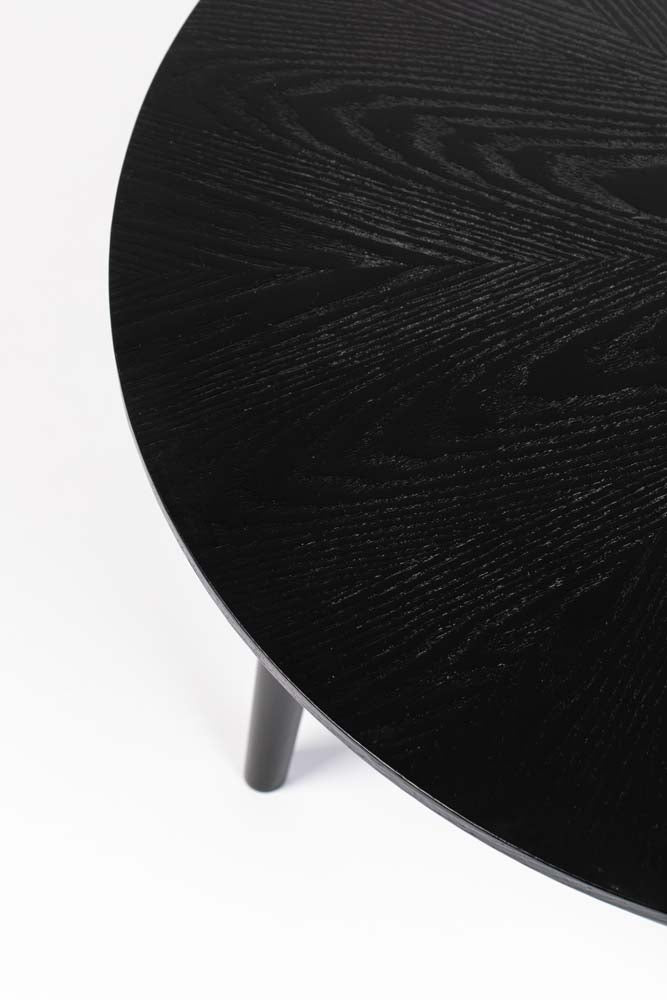 Fabio Couchtisch Ø80cm Schwarz