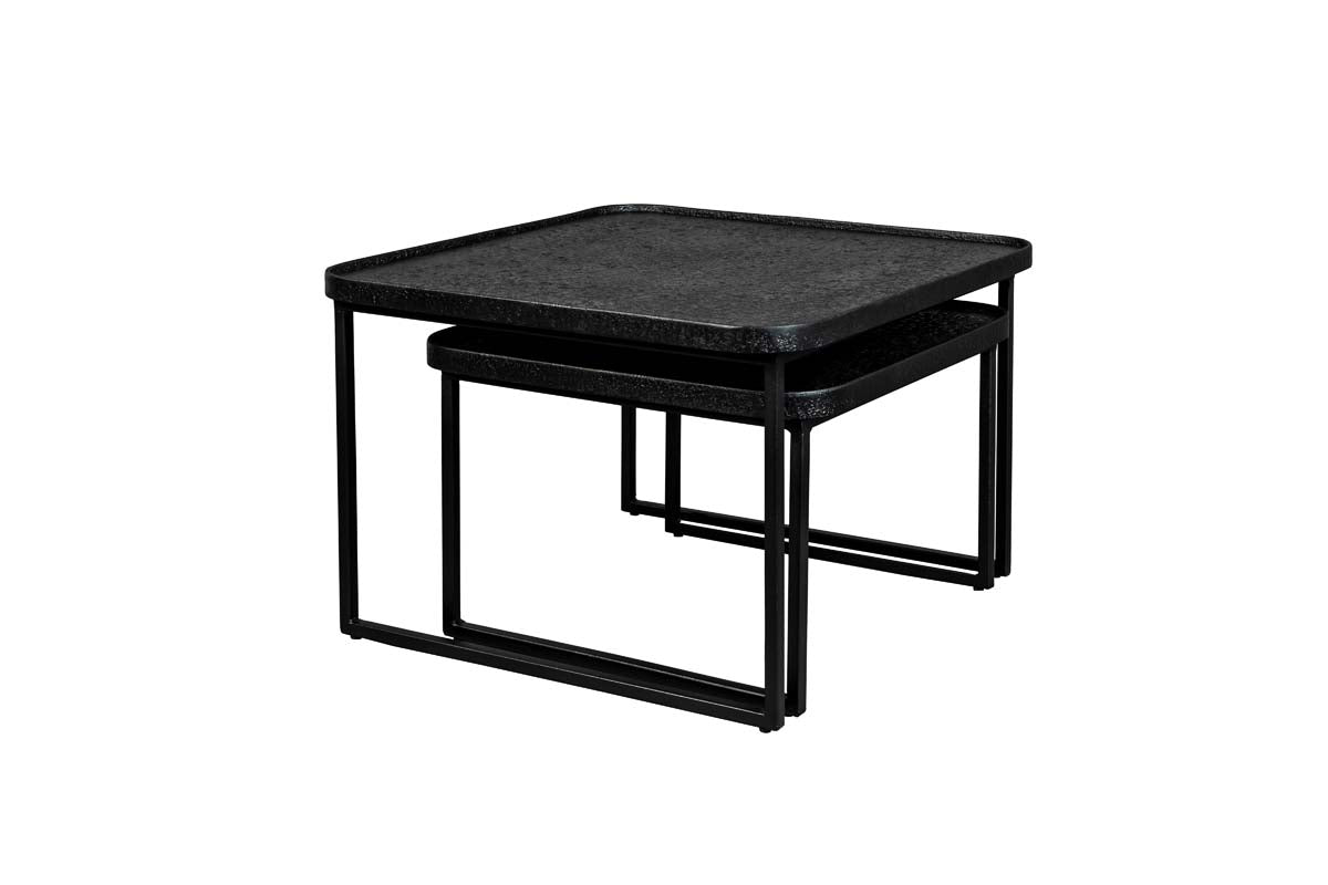 Winston 2-teiliges Couchtisch Set Schwarz - Voelpe