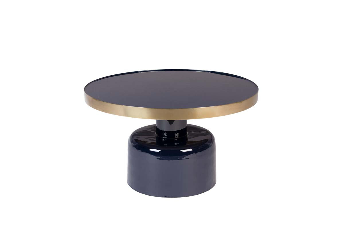 Glam Couchtisch Ø60 cm Blau