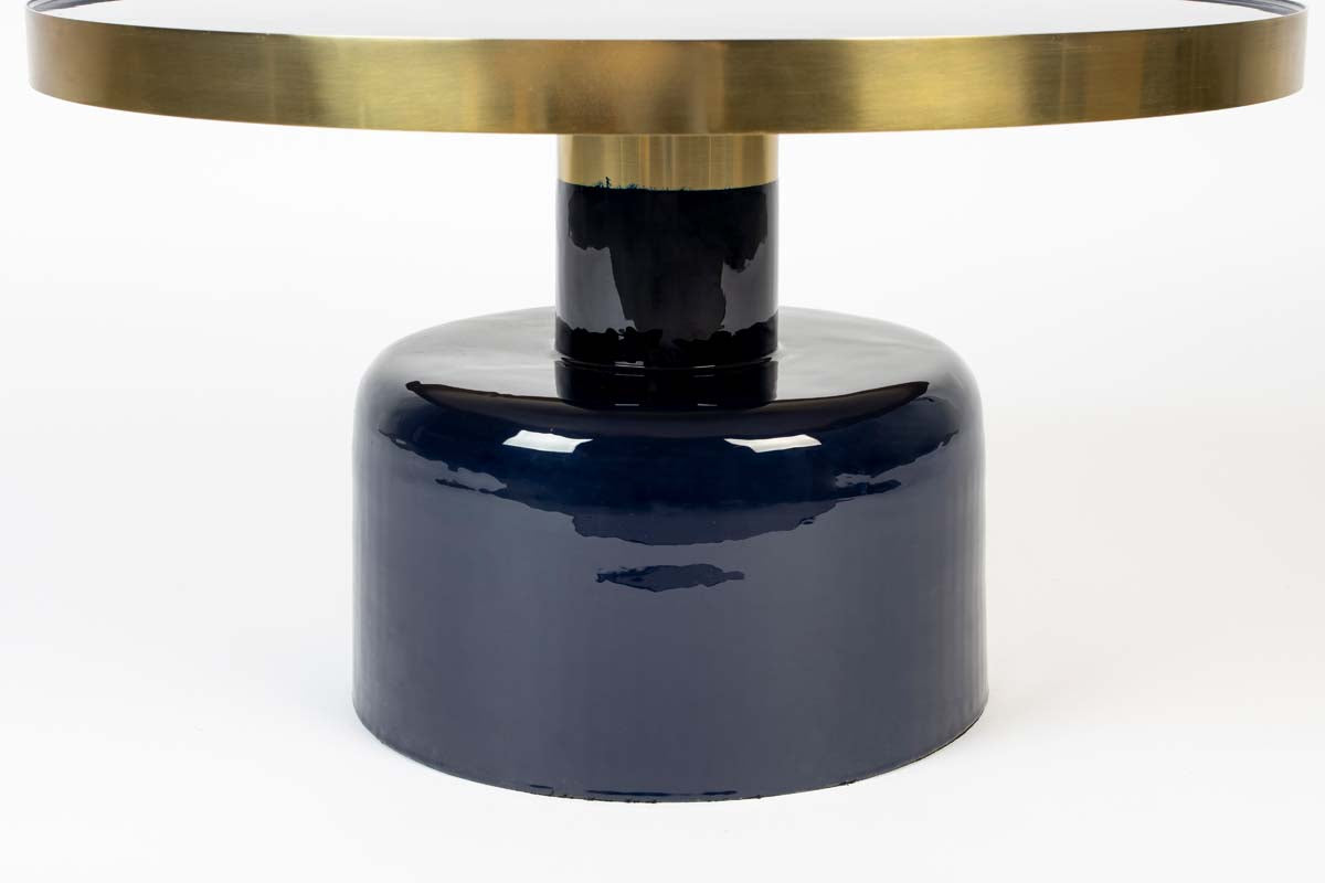 Glam Couchtisch Ø60 cm Blau