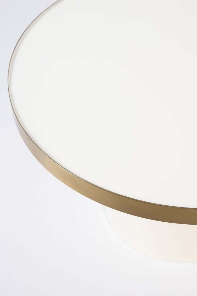 Glam Couchtisch Ø60 cm Weiß
