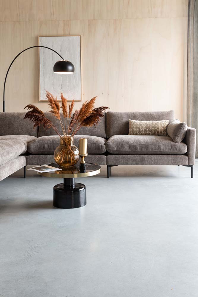 Glam Couchtisch Ø60 cm Schwarz