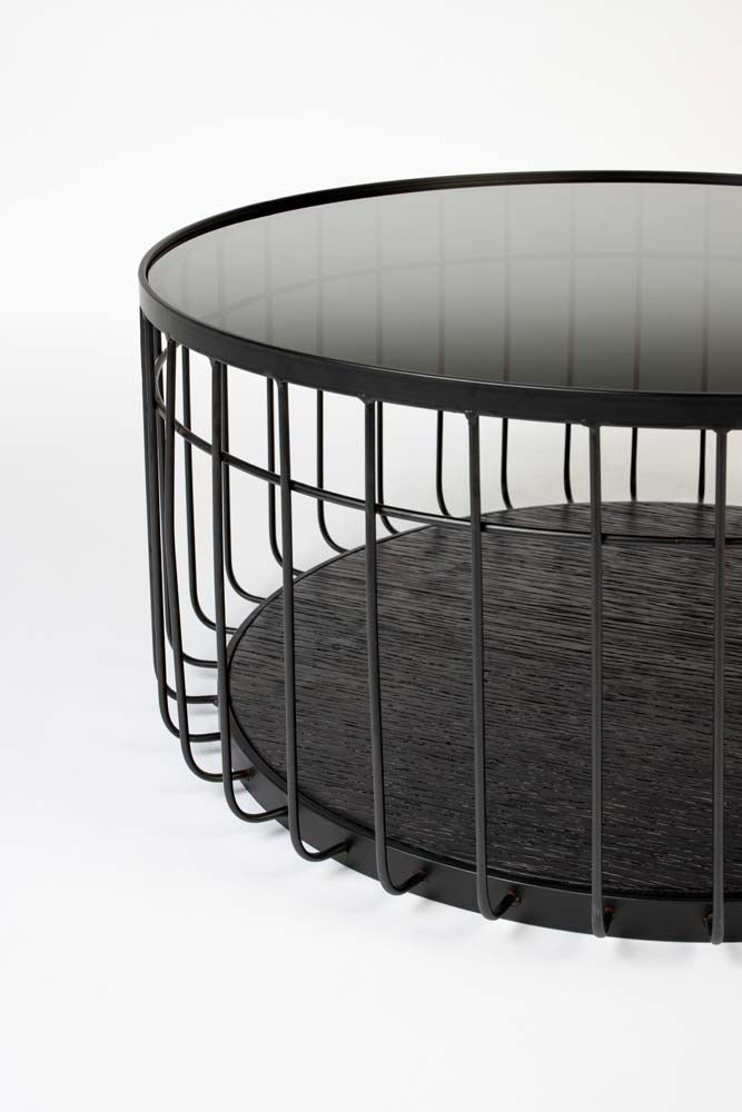 Lance Couchtisch Ø80cm Schwarz