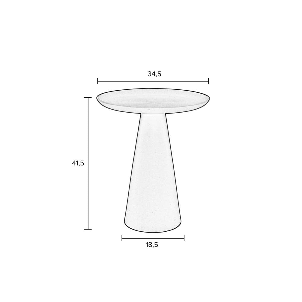 Ringar Beistelltisch Ø34,5cm Blau - Voelpe