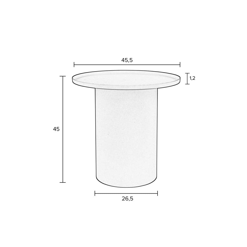 Sverre Beistelltisch rund Ø45,5cm Grün - Voelpe