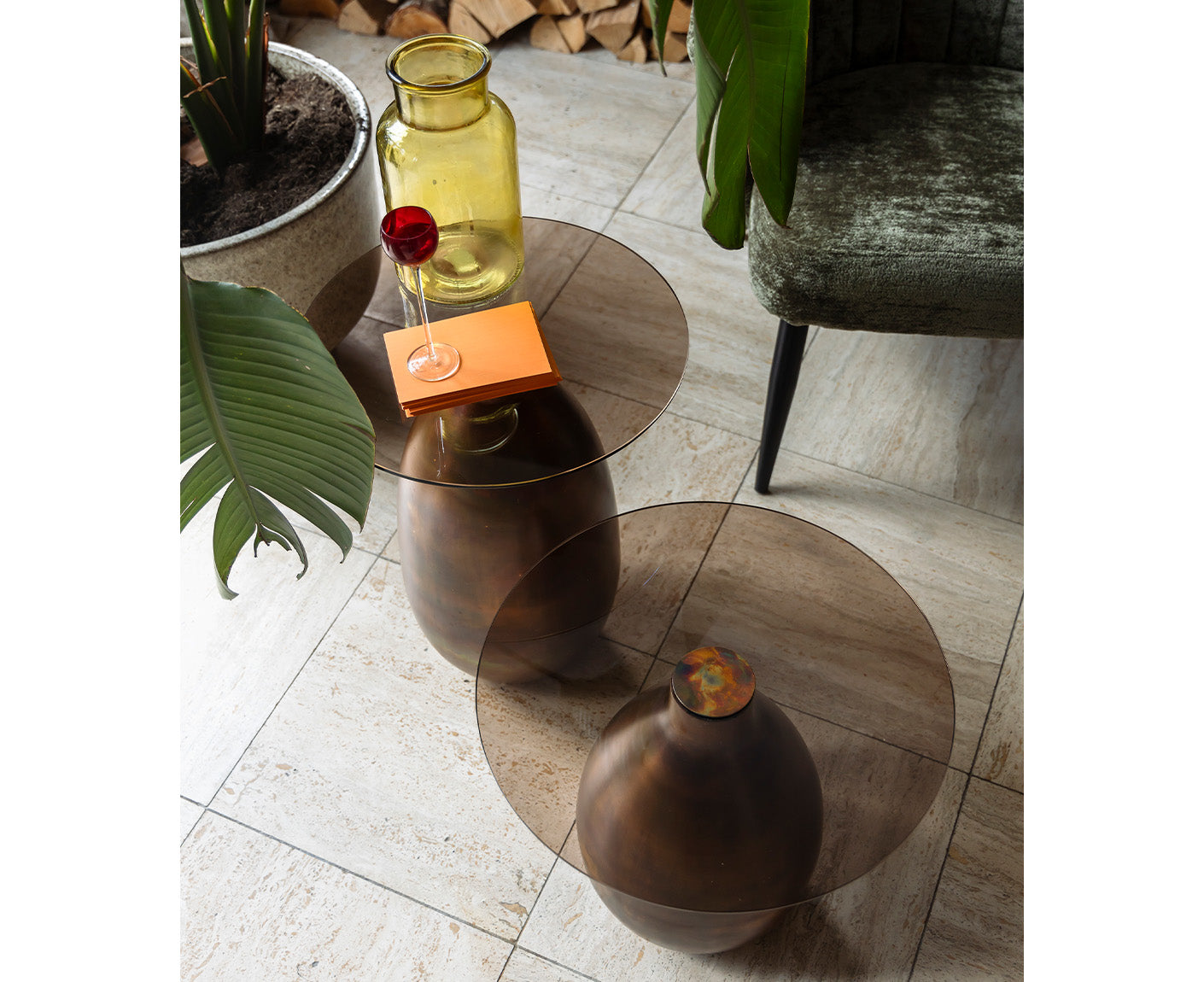 Selene Beistelltisch Set 44 x 44 cm Braun