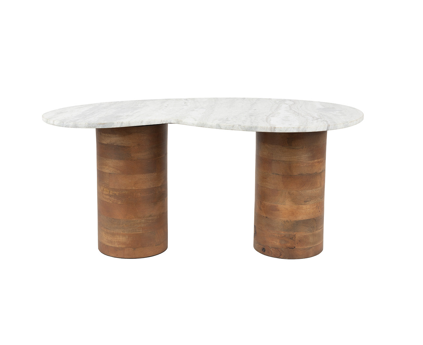 Peli Couchtisch Marmor / Massivholz Mango