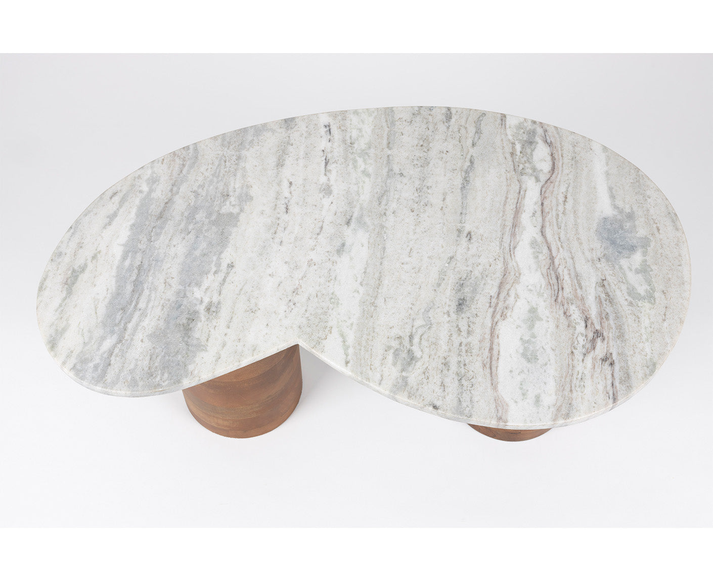 Peli Couchtisch Marmor / Massivholz Mango