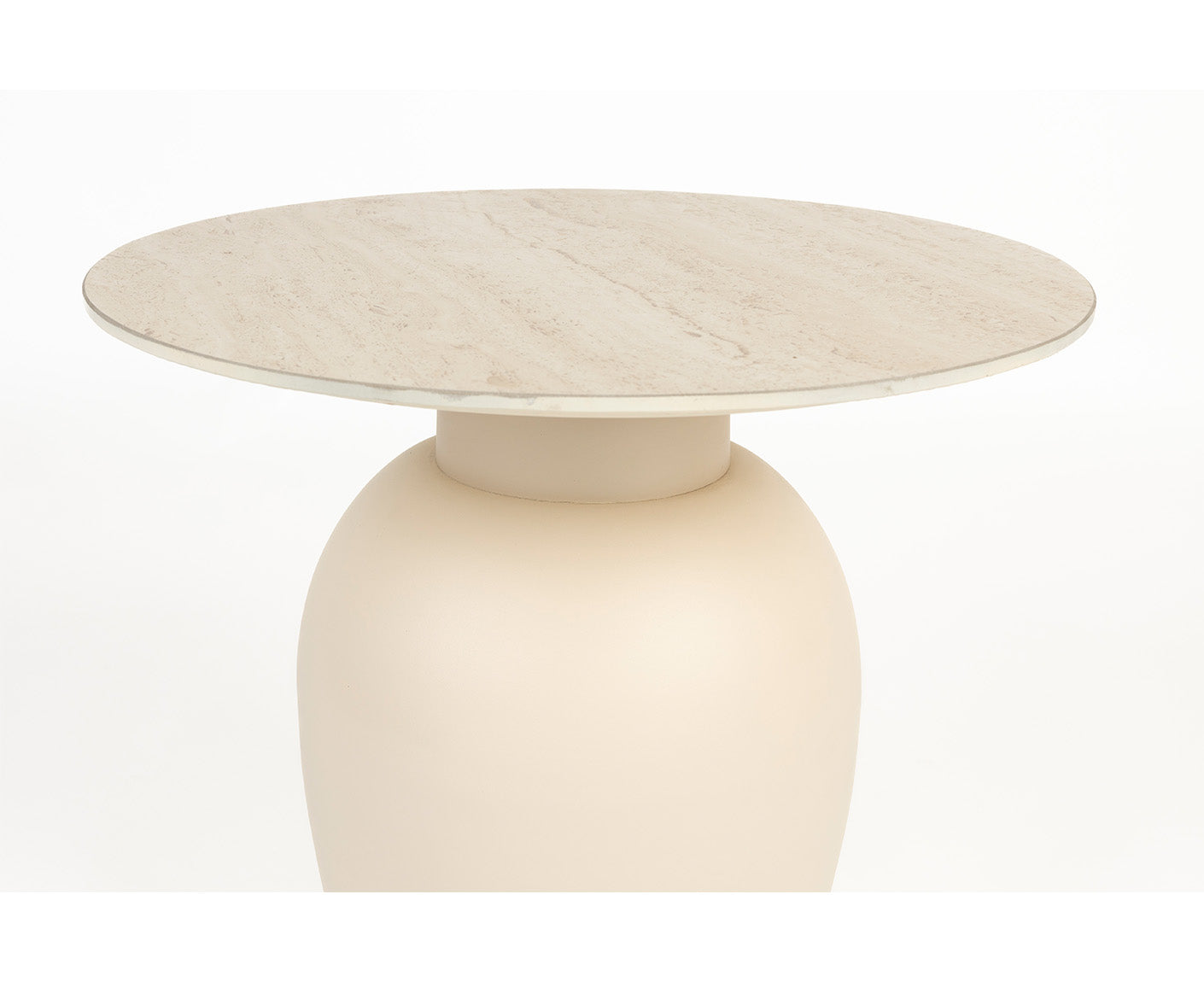 Karula Beistelltisch Keramik Beige