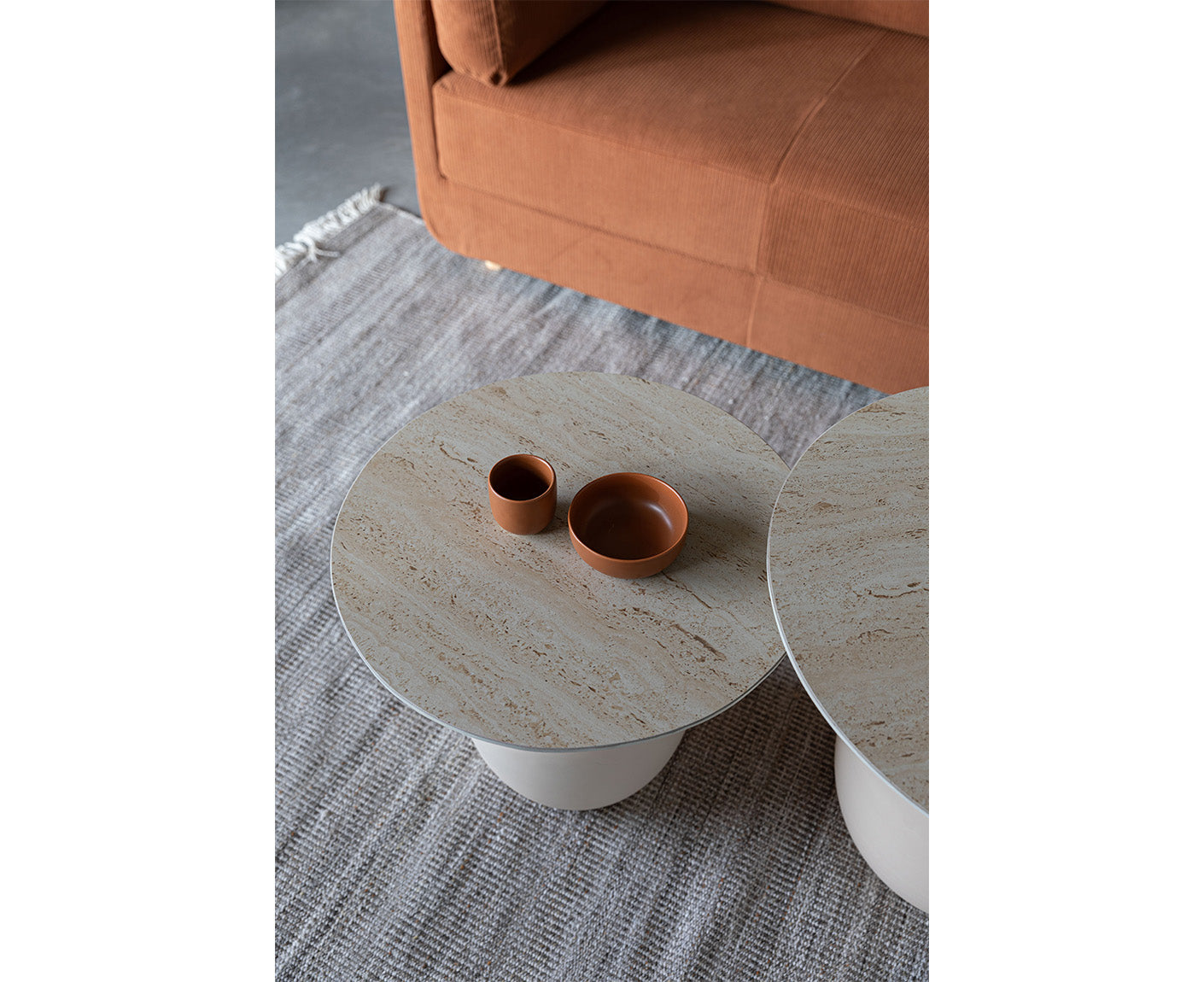 Karula Beistelltisch Keramik Beige