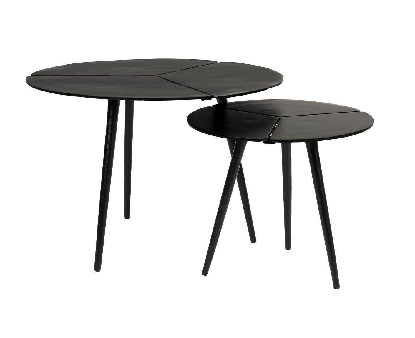 Kourdebour Beistelltisch 2er Set Schwarz