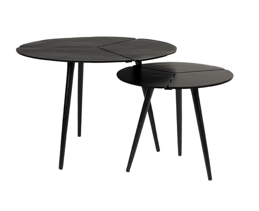 Kourdebour Beistelltisch 2er Set Schwarz