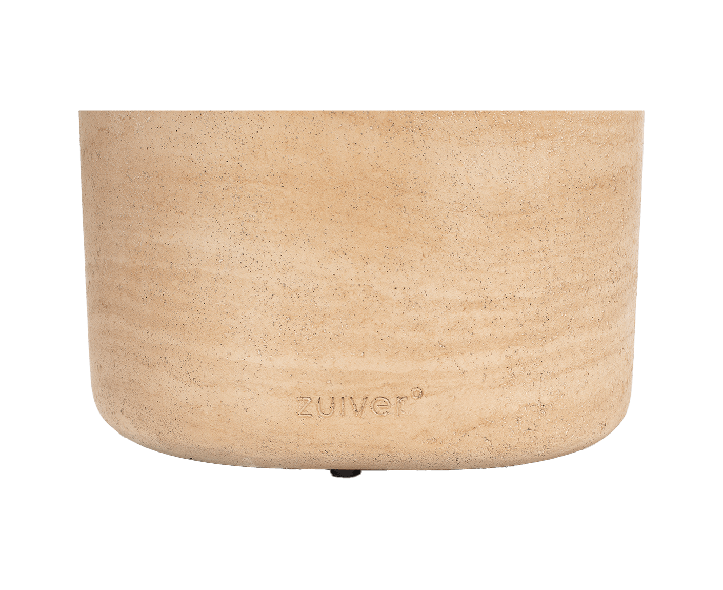 Noble Beistelltisch Oval Beton / Beige-Travertin