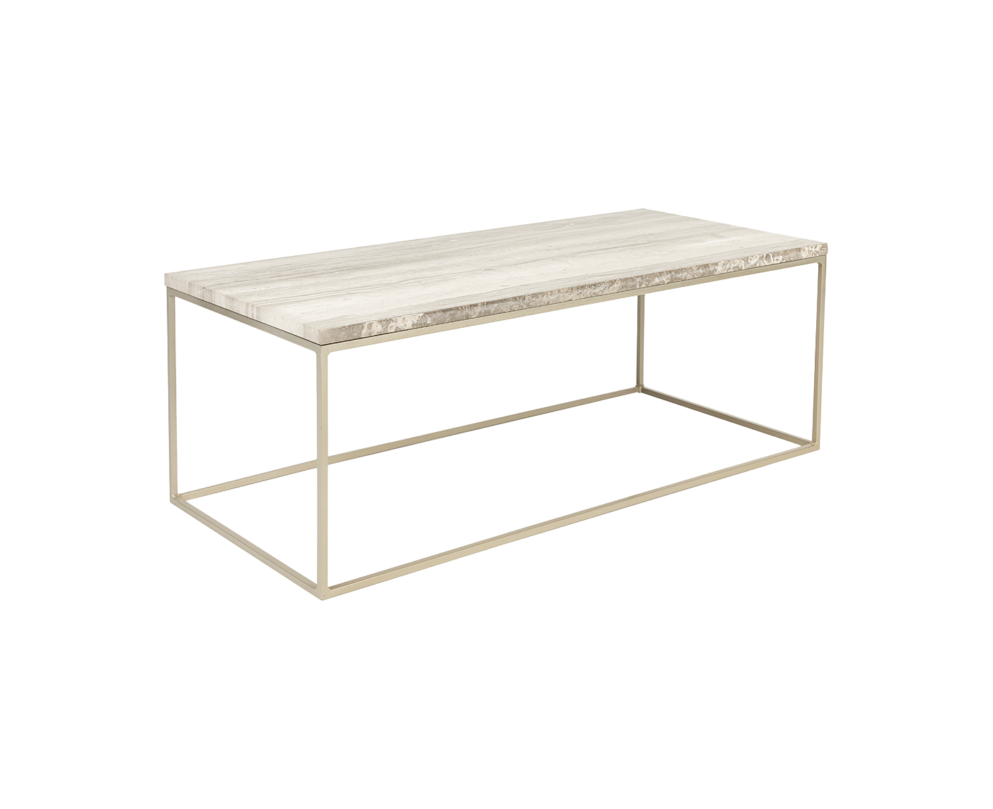 Stray Couchtisch Marmor 91 x 41 cm Grau