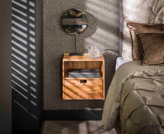 2er Set Couchtisch S Akazie Massivholz Natur
