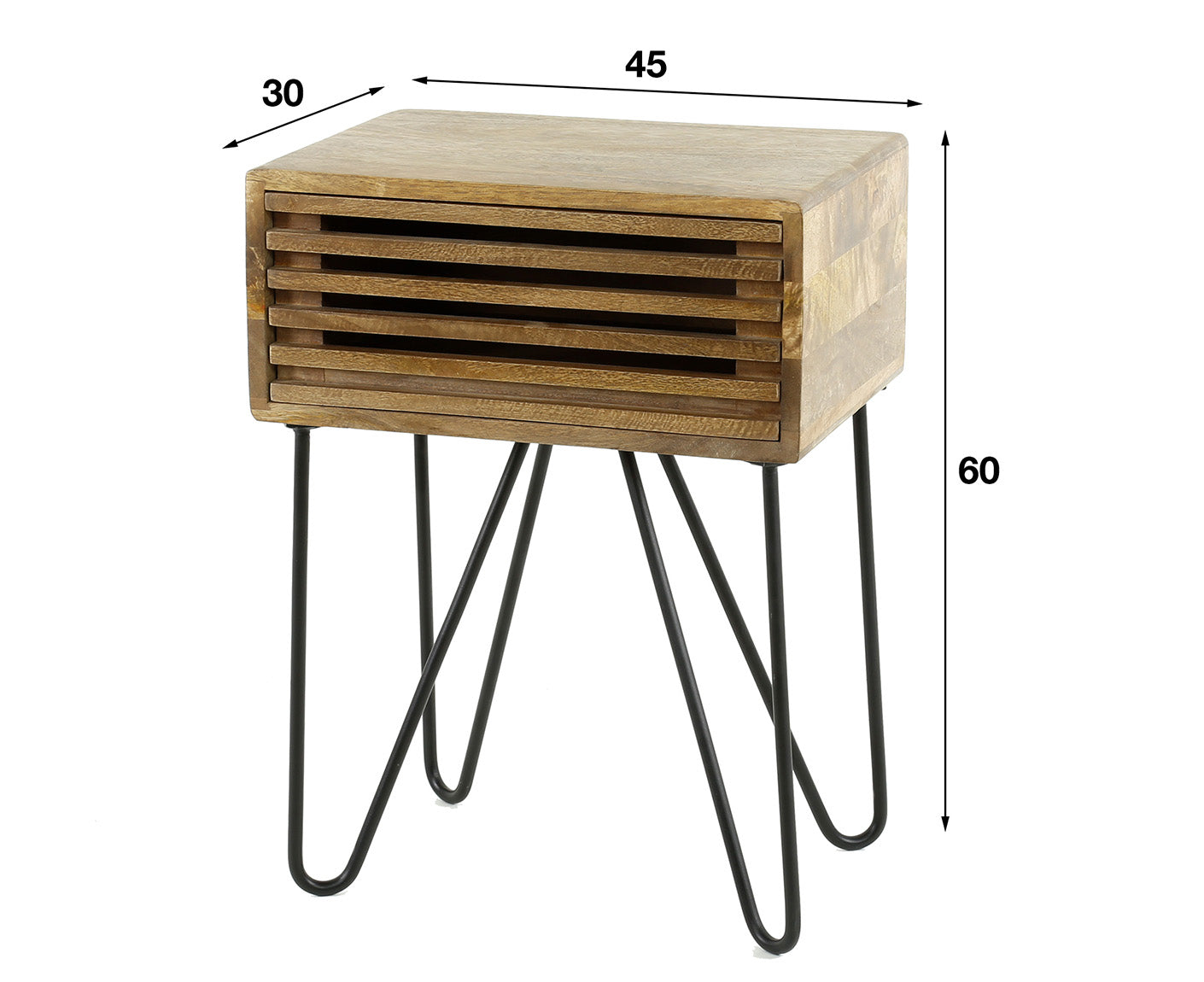 Tweak Nachttisch mit Schublade Mangoholz Massiv