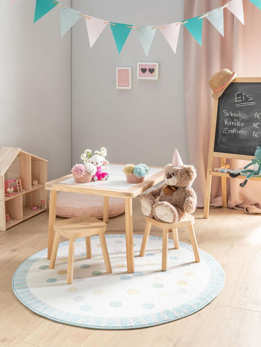 Kinderteppich rund Tommy Ø 120 cm rund Creame