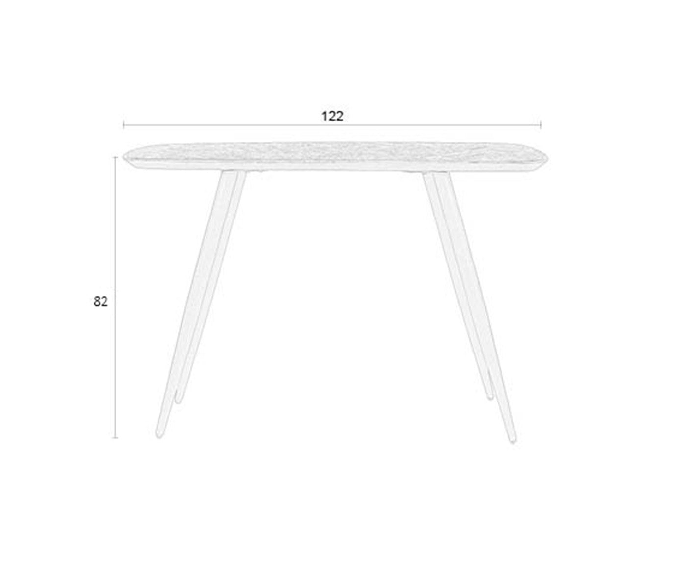 Webster Konsolentisch Teak / Schwarz