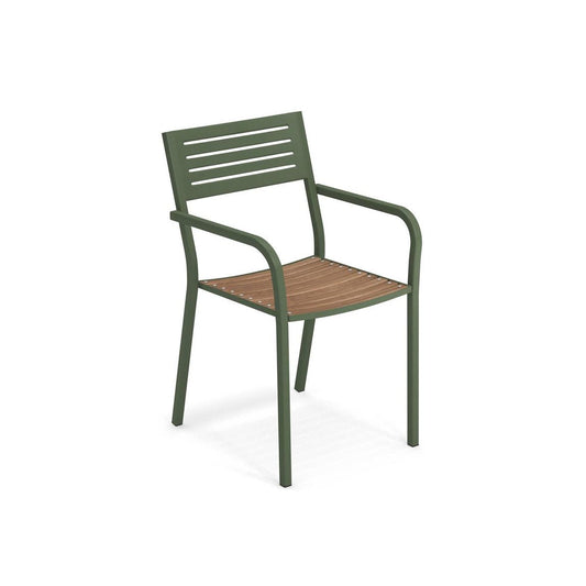 Emu Segno 4er Set Gartenstühle mit Armlehnen, Teakholz