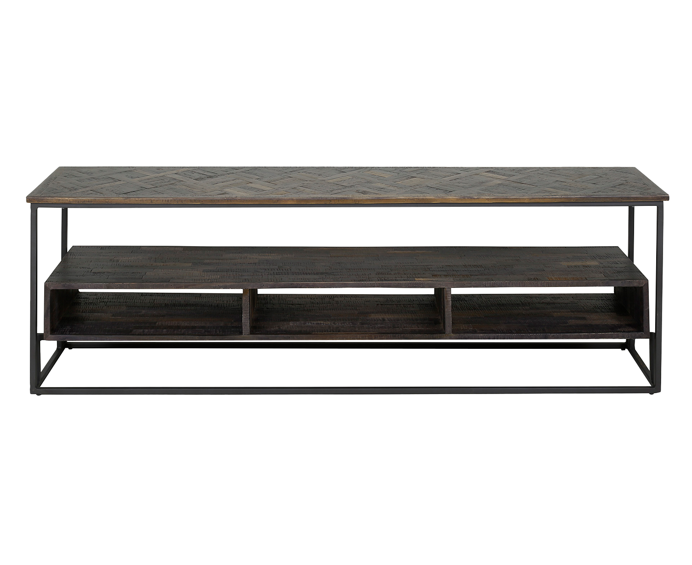 Teca TV-Lowboard 160 cm Teakholz Braun verwaschen