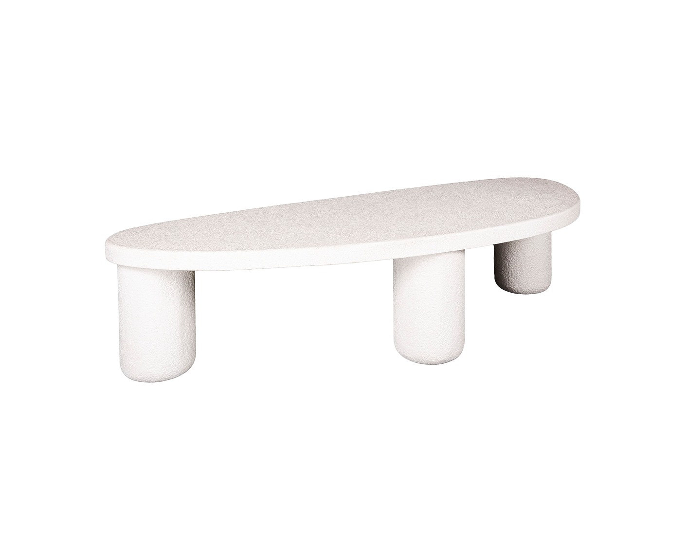 Couchtisch XL Kieselstein dreieckig Marmor Composite