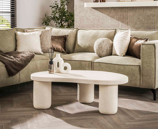 Couchtisch XL Kieselstein Organic Marmor Composite