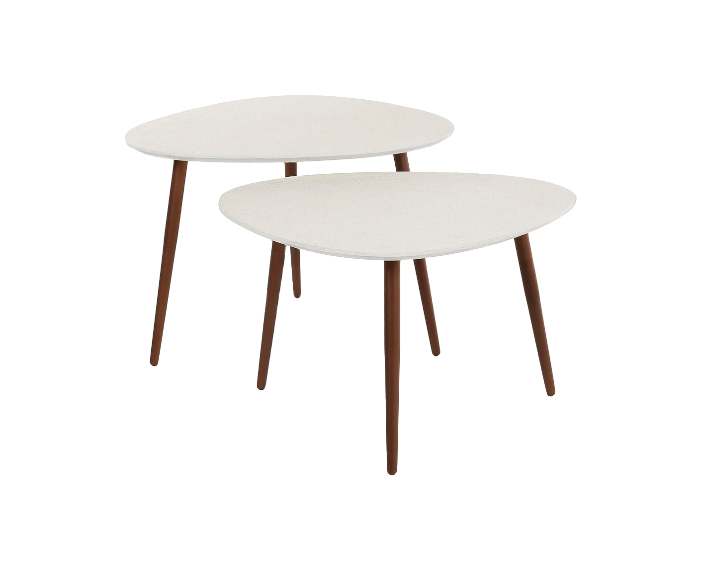 Couchtisch 2er Set dreieckig Stone / Marmor Composite