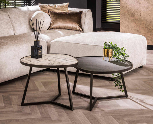 Couchtisch 2er Set Slate Dreieck / Schiefer