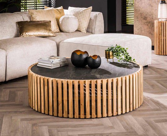 Couchtisch 120 cm Slate rund / Schiefer