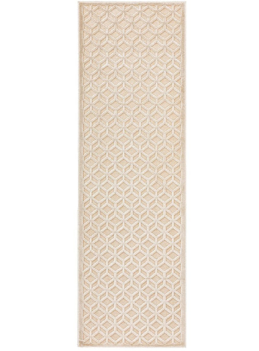 Viskoseteppich Läufer Woody 67x210 cm Creame