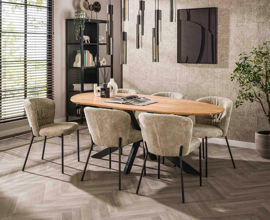 Esstisch 215 cm shaped Massiv Akazie Natur