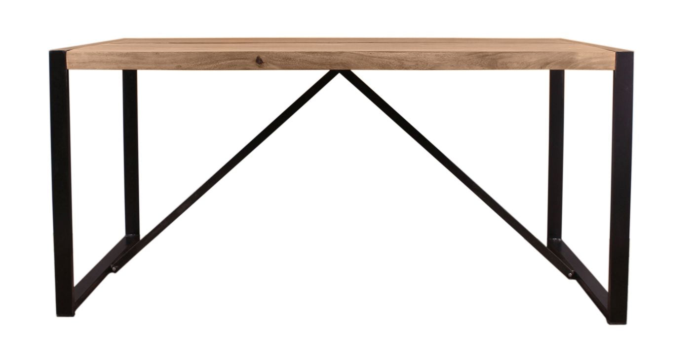 NATURAL EDGE Tisch 160x90 cm Natur Und Schwarz