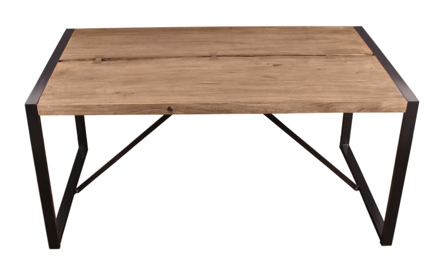 NATURAL EDGE Tisch 160x90 cm Natur Und Schwarz