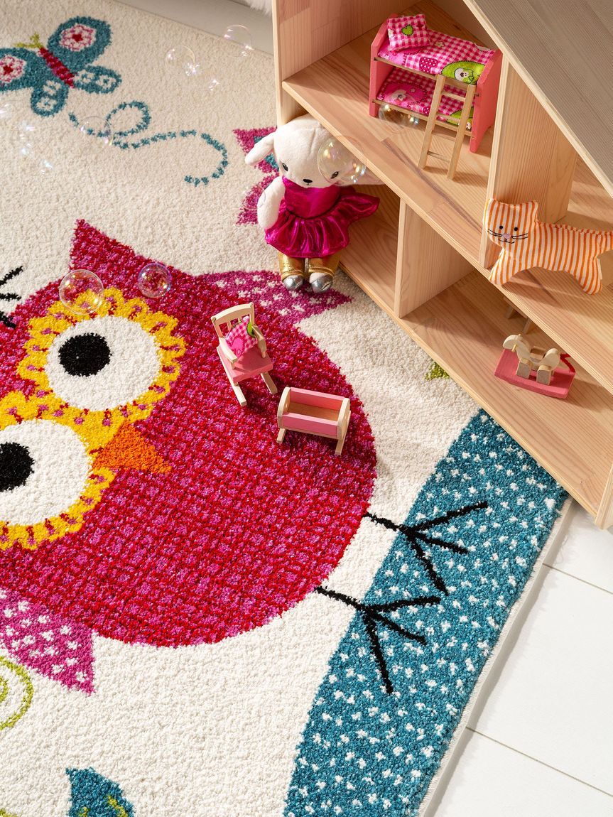 Kinderteppich Noa Kids Owls Family Bunt