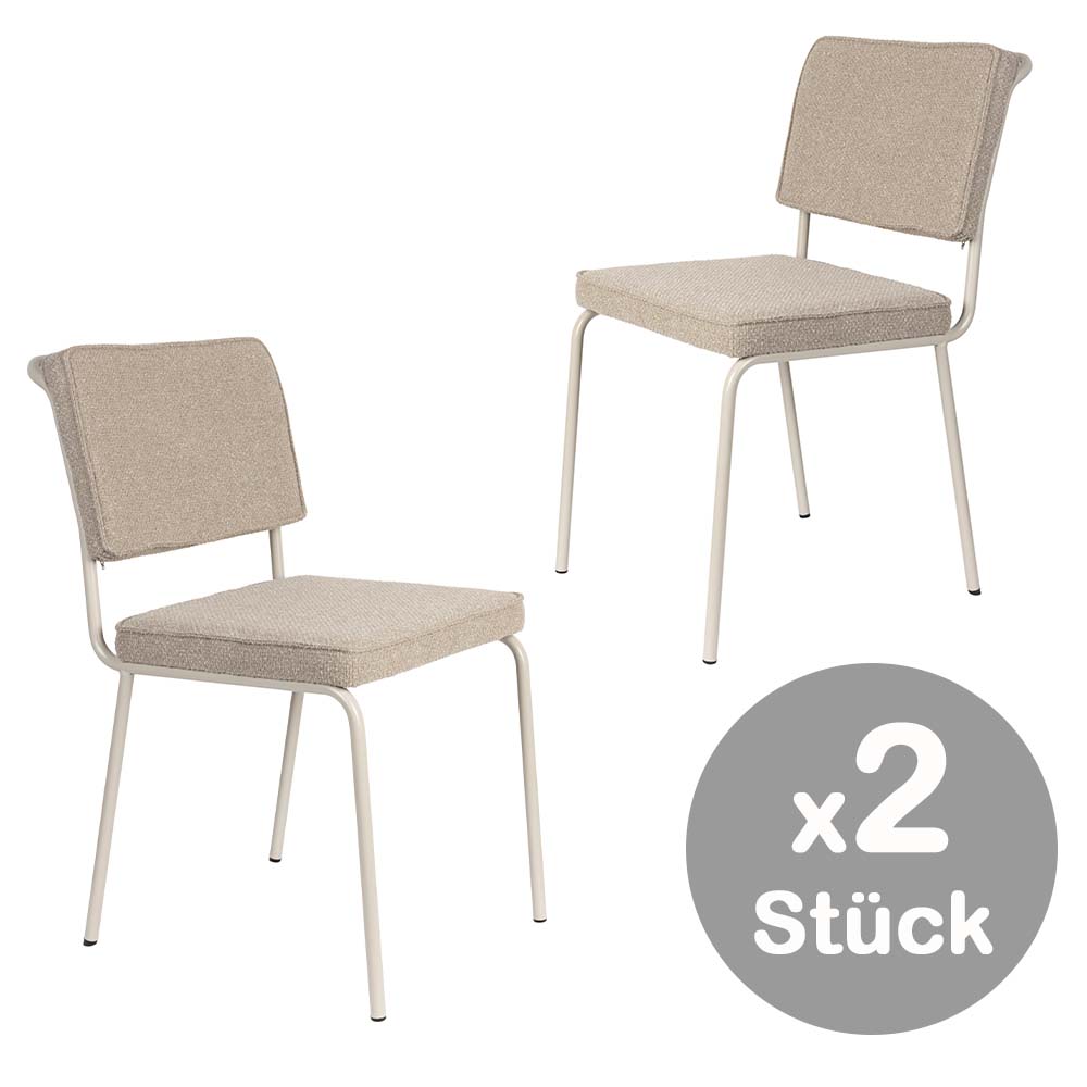 Buddy 2-er Set Stühle Beige