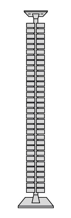 Vertikale Kabelführung, Länge 125 cm