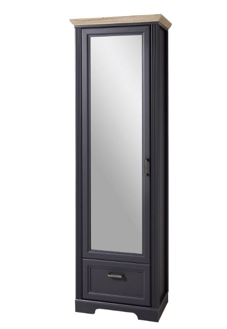 25180 JASMIN Garderobenschrank Graphit / Eiche