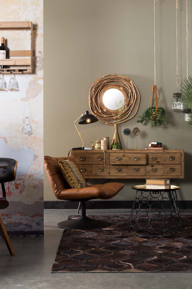 Bar Lounge-Sessel Vintage Braun