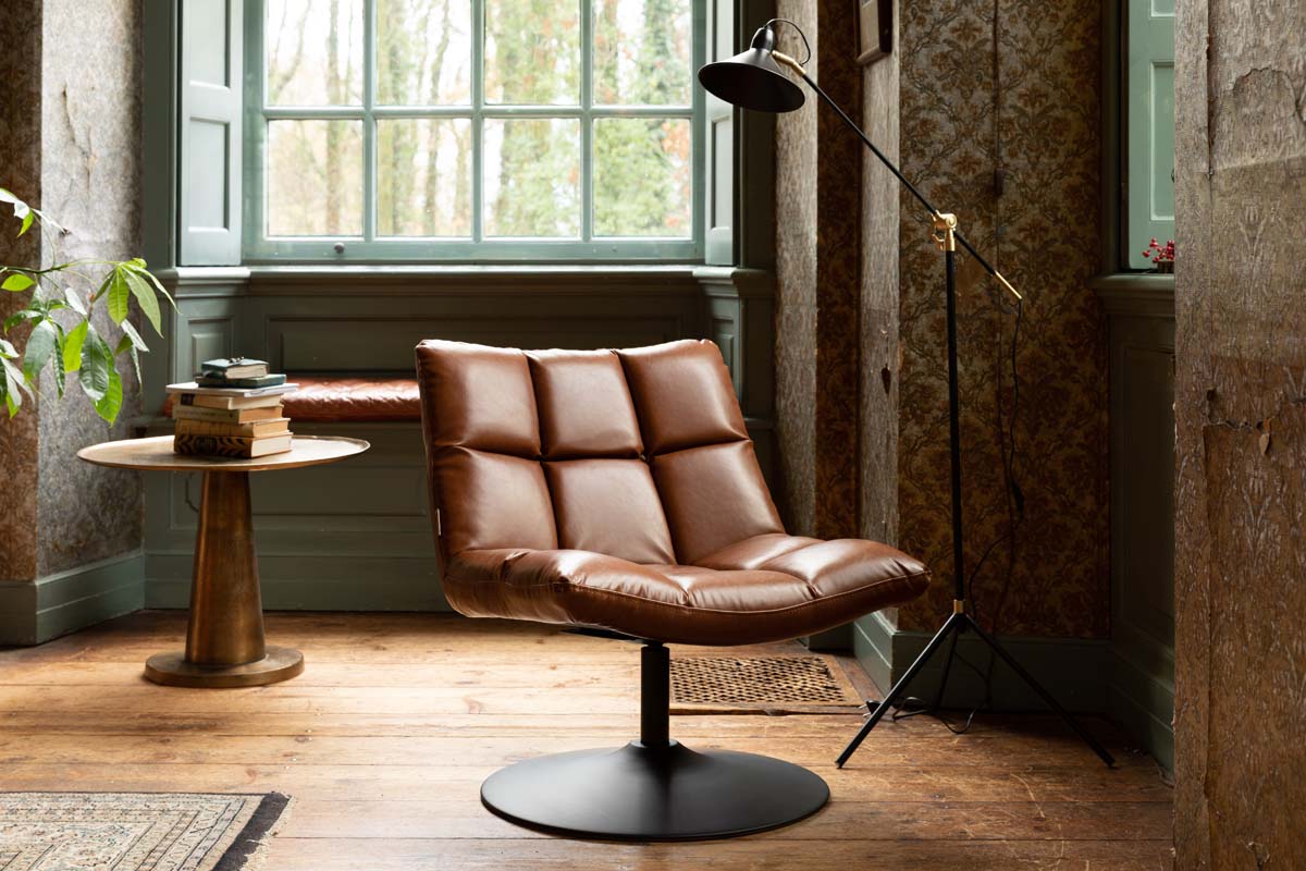 Bar Lounge-Sessel Vintage Braun