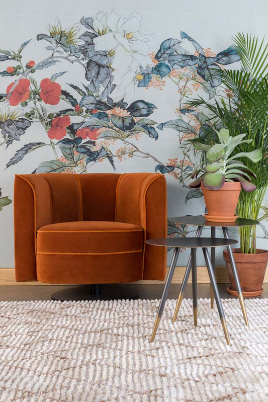 Flower Lounge-Sessel Orange - Voelpe