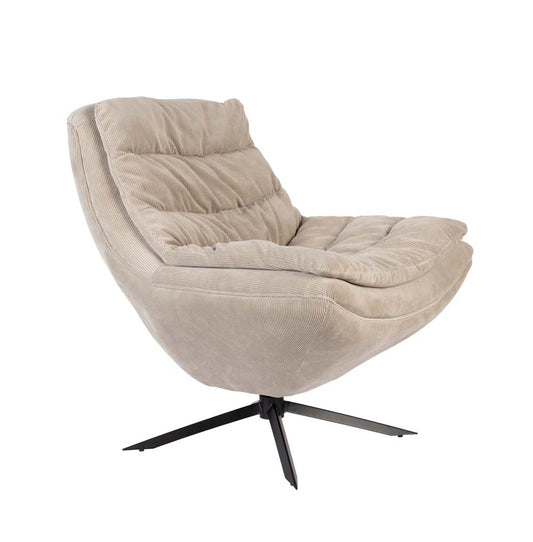 Vince Sessel drehbar Cord Beige