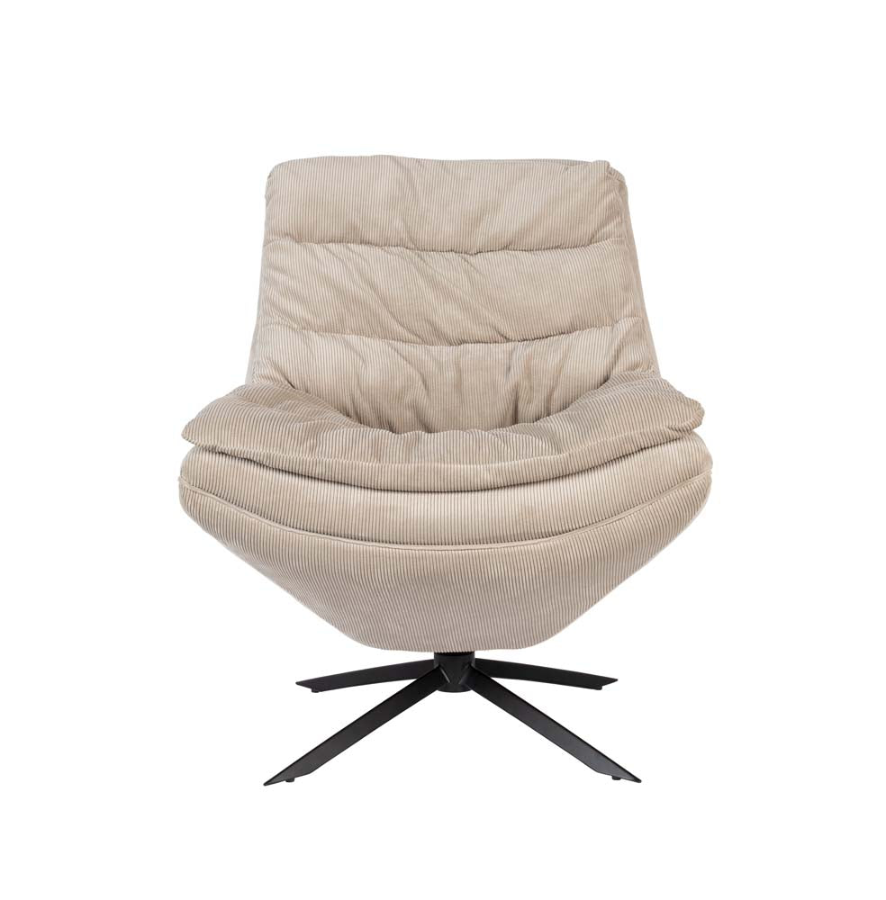 Vince Sessel drehbar Cord Beige