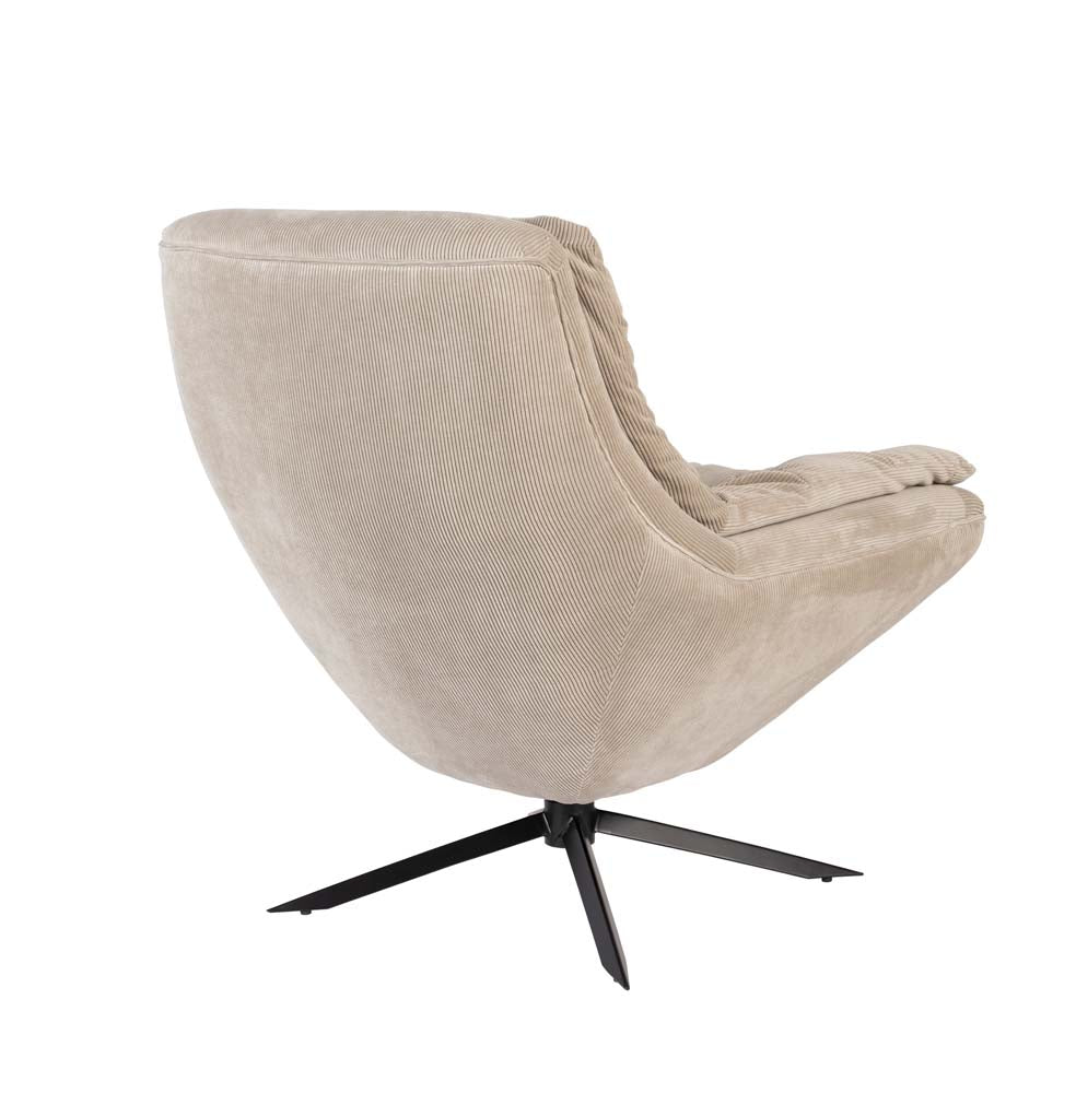Vince Sessel drehbar Cord Beige