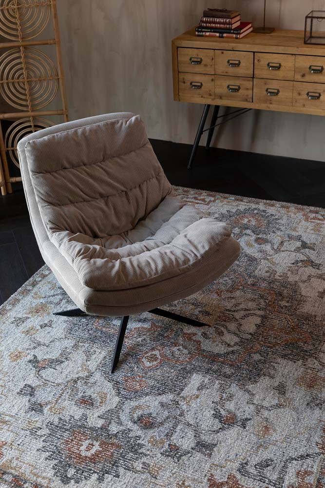 Vince Sessel drehbar Cord Beige