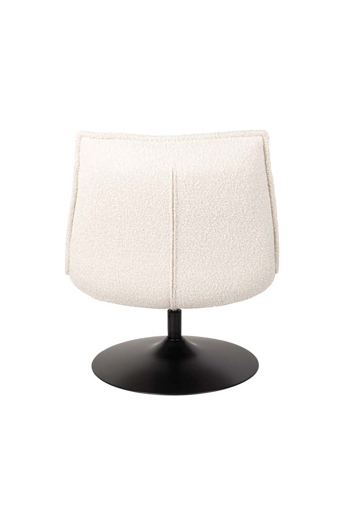 Loungesessel JAX Weiß / Bouclé