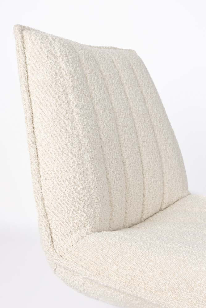 Loungesessel JAX Weiß / Bouclé