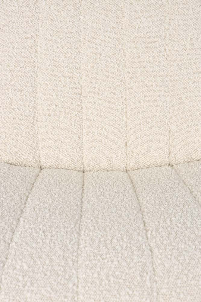 Loungesessel JAX Weiß / Bouclé