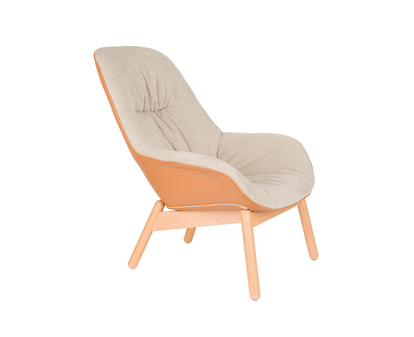 Duke Loungesessel Beige / Hellbraun