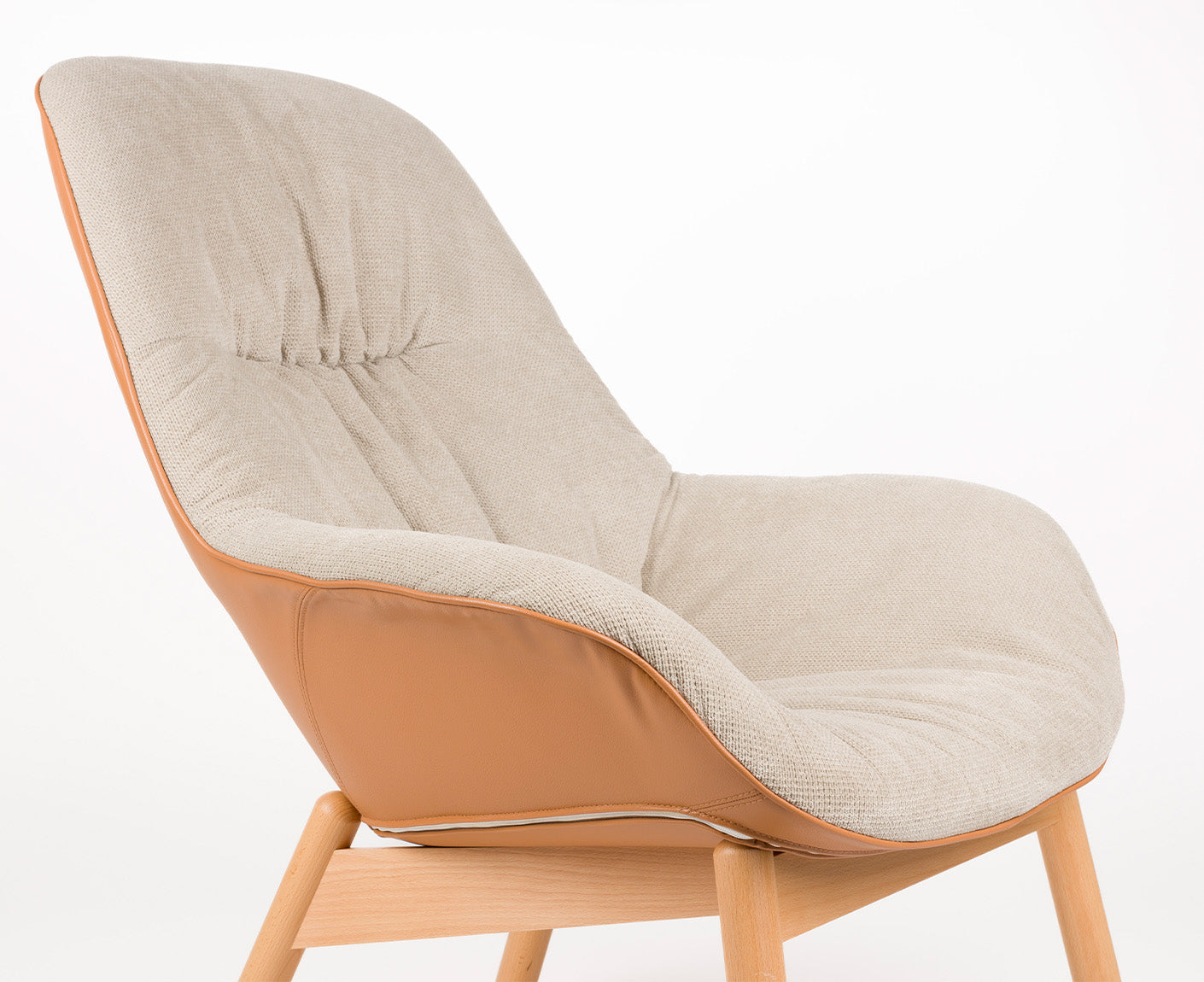 Duke Loungesessel Beige / Hellbraun
