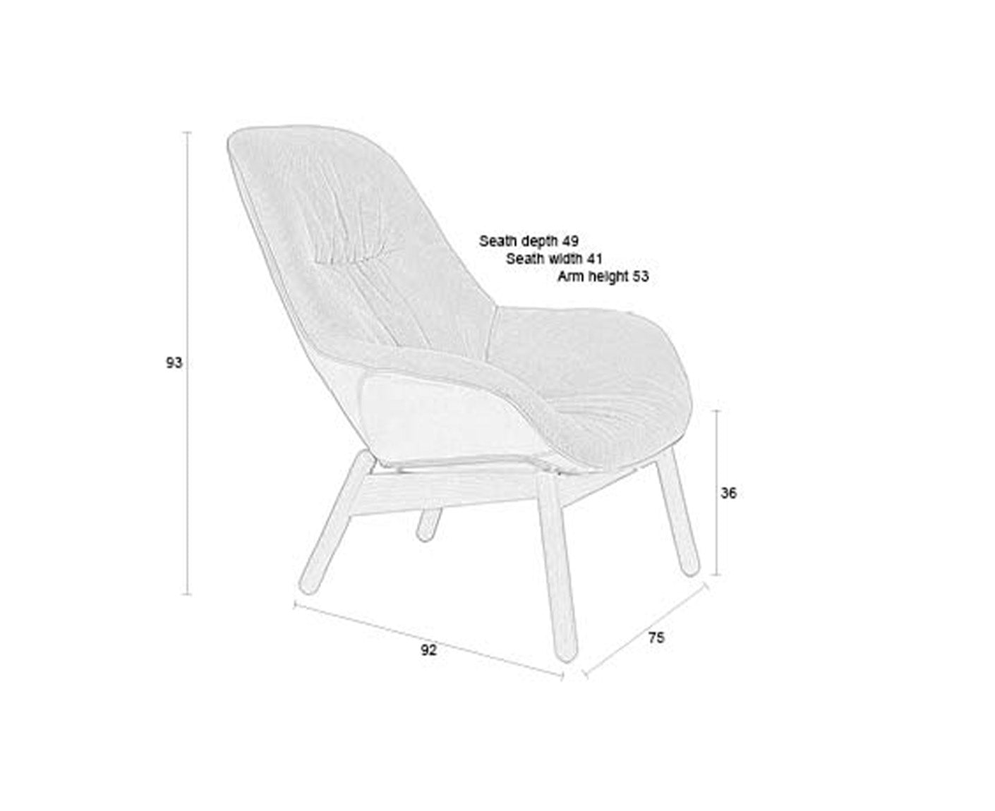 Duke Loungesessel Beige / Hellbraun
